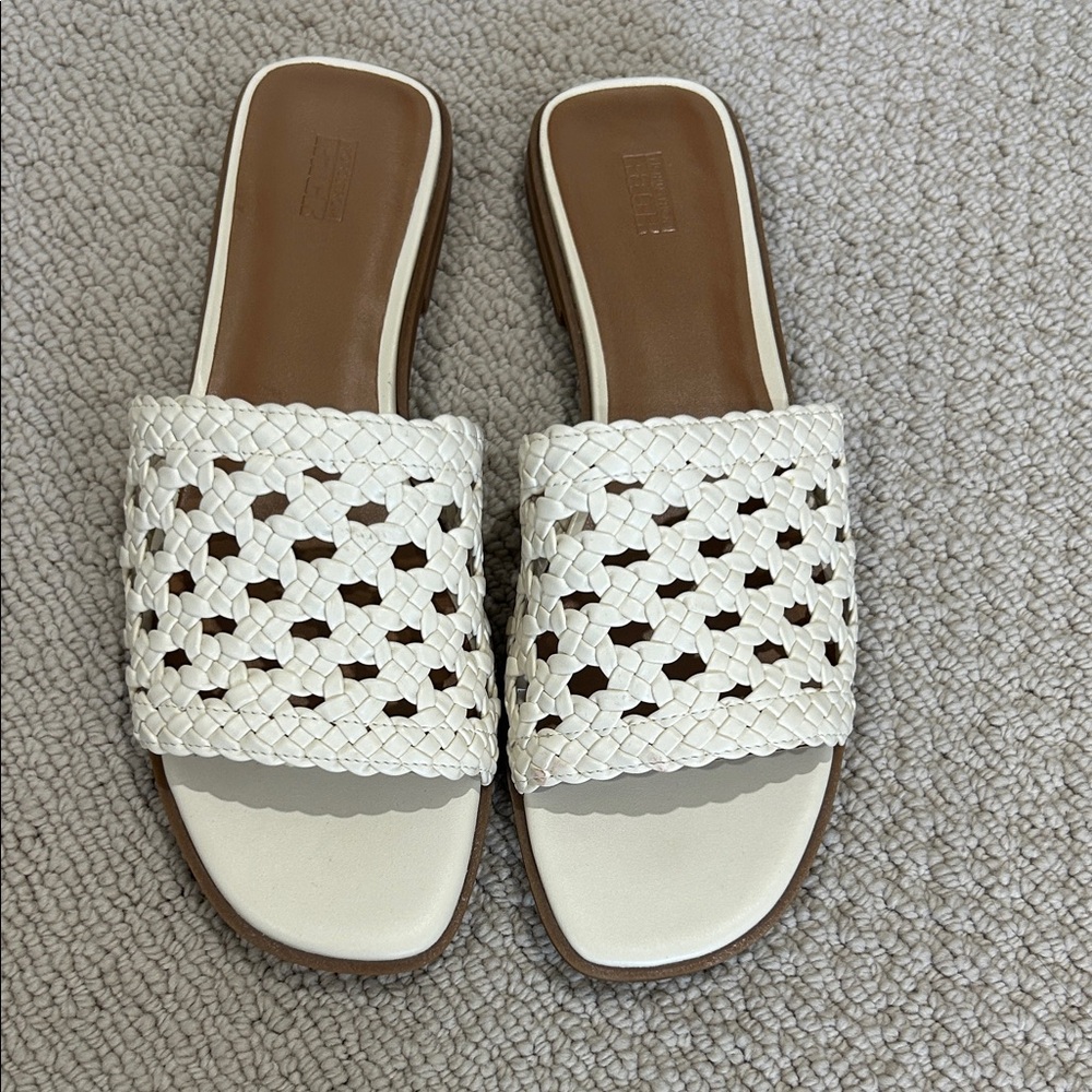 Chic Cream Woven Sandals